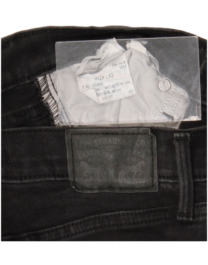 Jeans skinny feminino Levi's W24 L32 preto