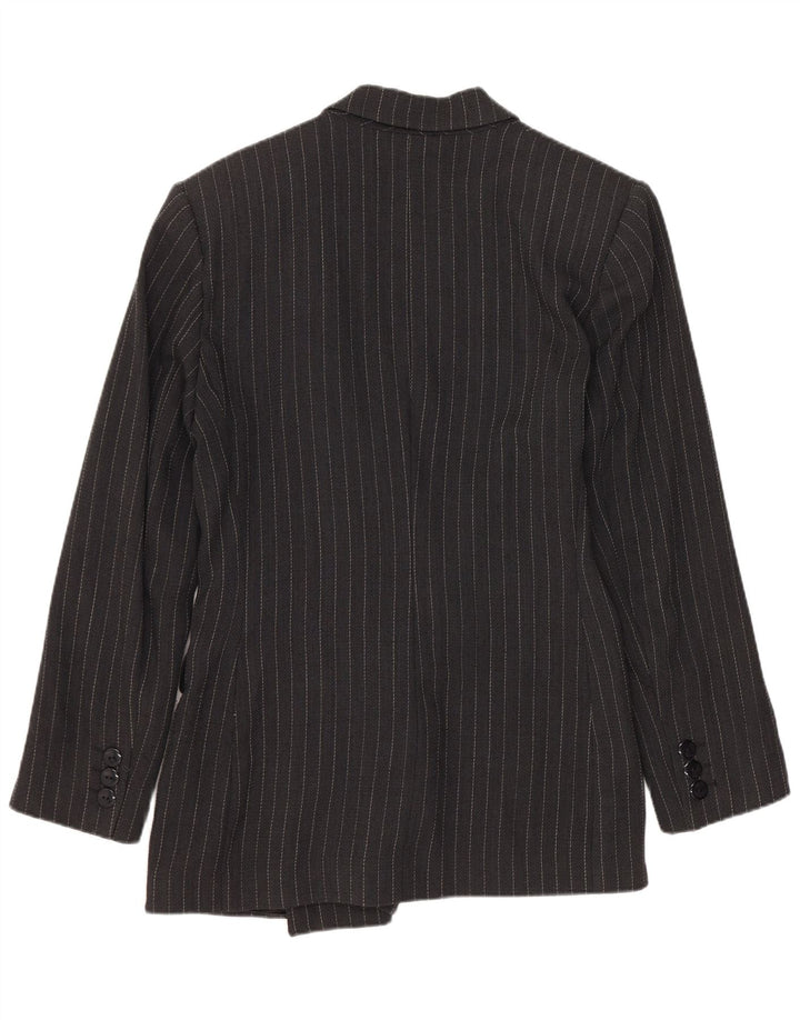 Jaqueta blazer feminina Andrea's Double Breasted IT 44 risca de giz preta média