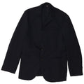 Jaqueta blazer masculina de 2 botões Marks & Spencer Reino Unido 44 XL azul marinho algodão