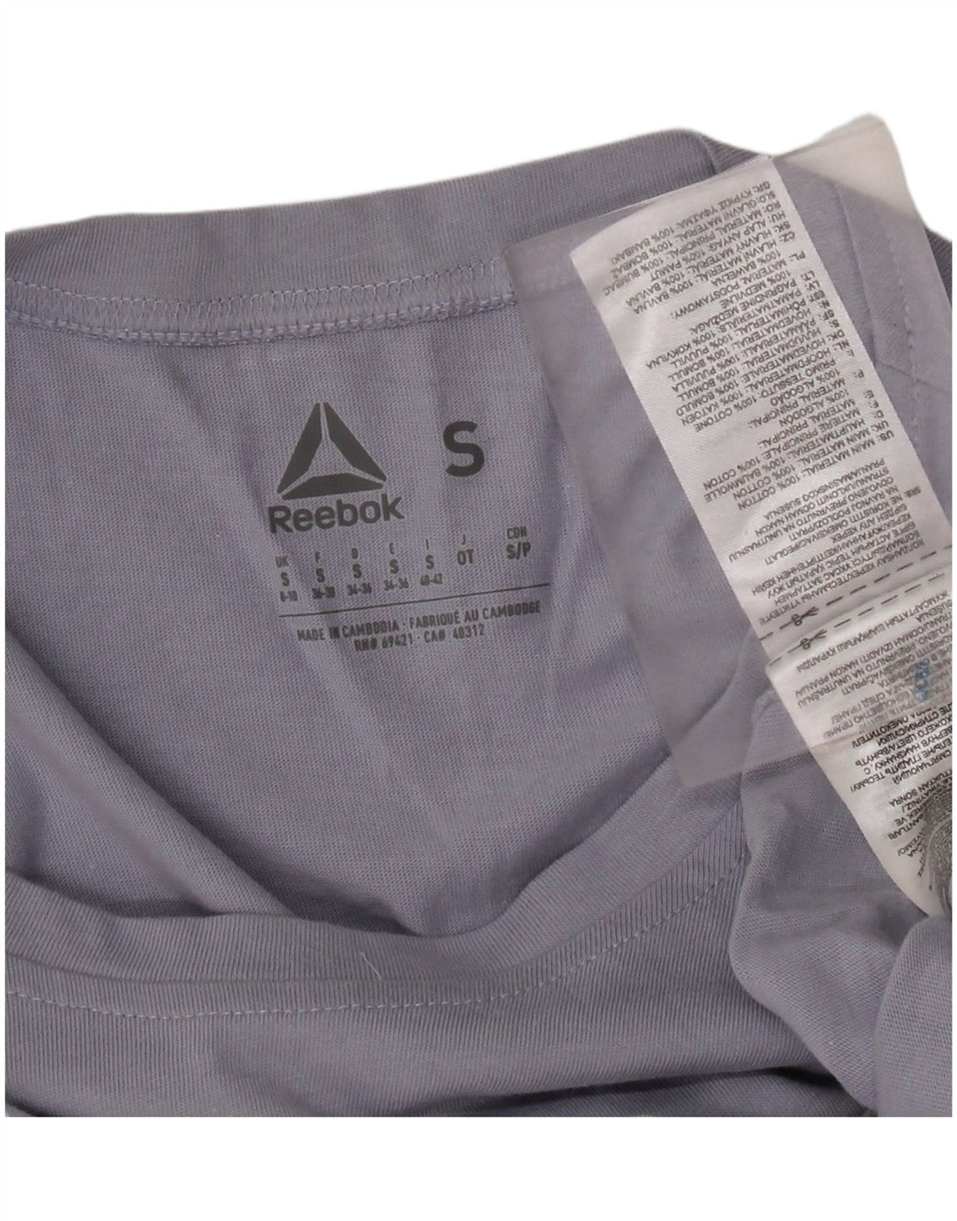 Reebok Camiseta Feminina Oversized Graphic Top UK 8/10 Pequeno Roxo