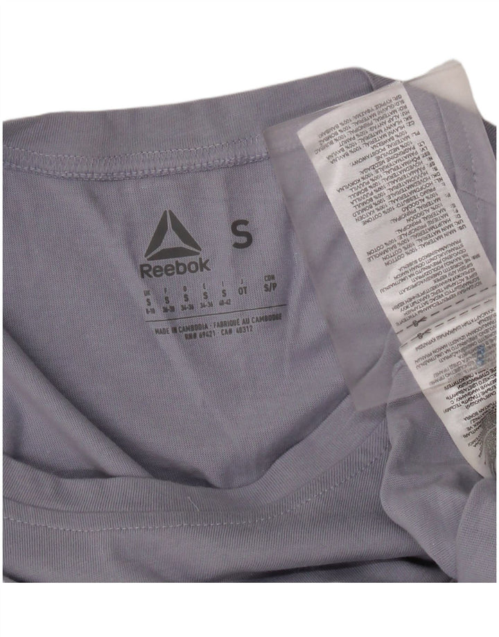 Reebok Camiseta Feminina Oversized Graphic Top UK 8/10 Pequeno Roxo