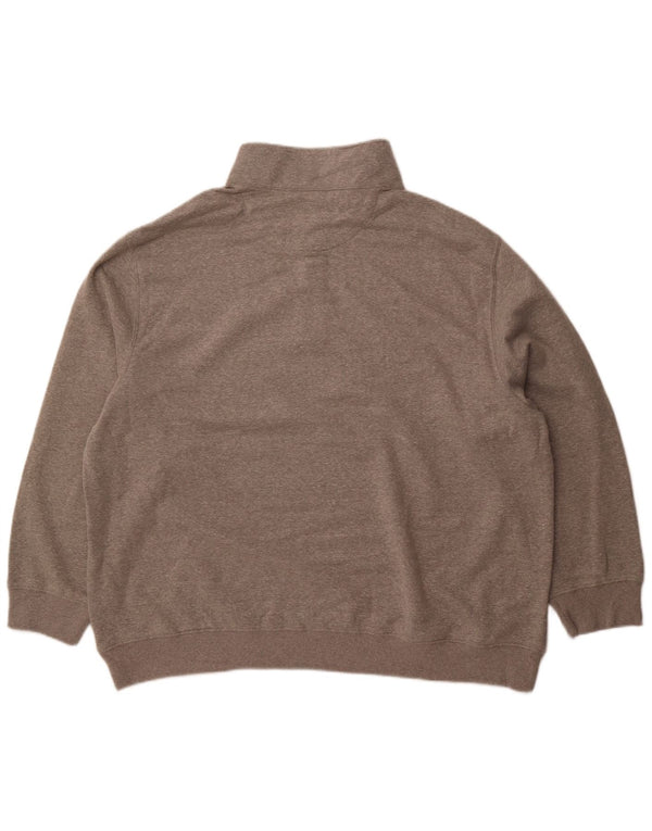 IZOD moletom masculino com zíper e gola 2XL algodão cinza