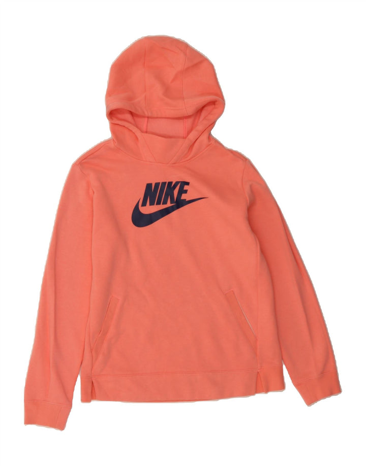 NIKE Womens Graphic Hoodie Jumper UK 18 XL Pink Cotton Vintage Nike and Second-Hand Nike from Messina Hembry 