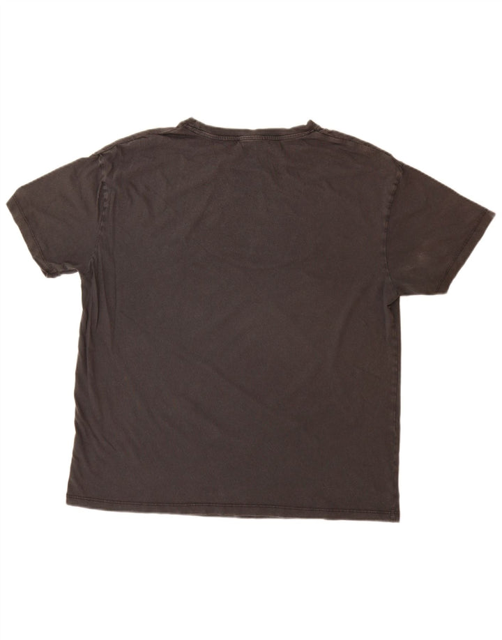 Camiseta masculina Pull & Bear Guns & Roses com estampa gráfica grande de algodão cinza