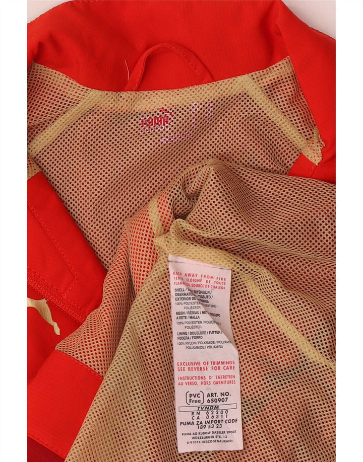 Jaqueta Puma Meninas Treino Top 11-12 Anos Vermelho Colorblock Poliéster
