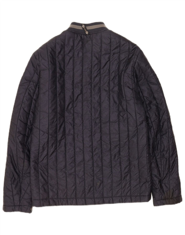 Jaqueta acolchoada superdimensionada feminina Ted Baker tamanho 2 pequena azul marinho