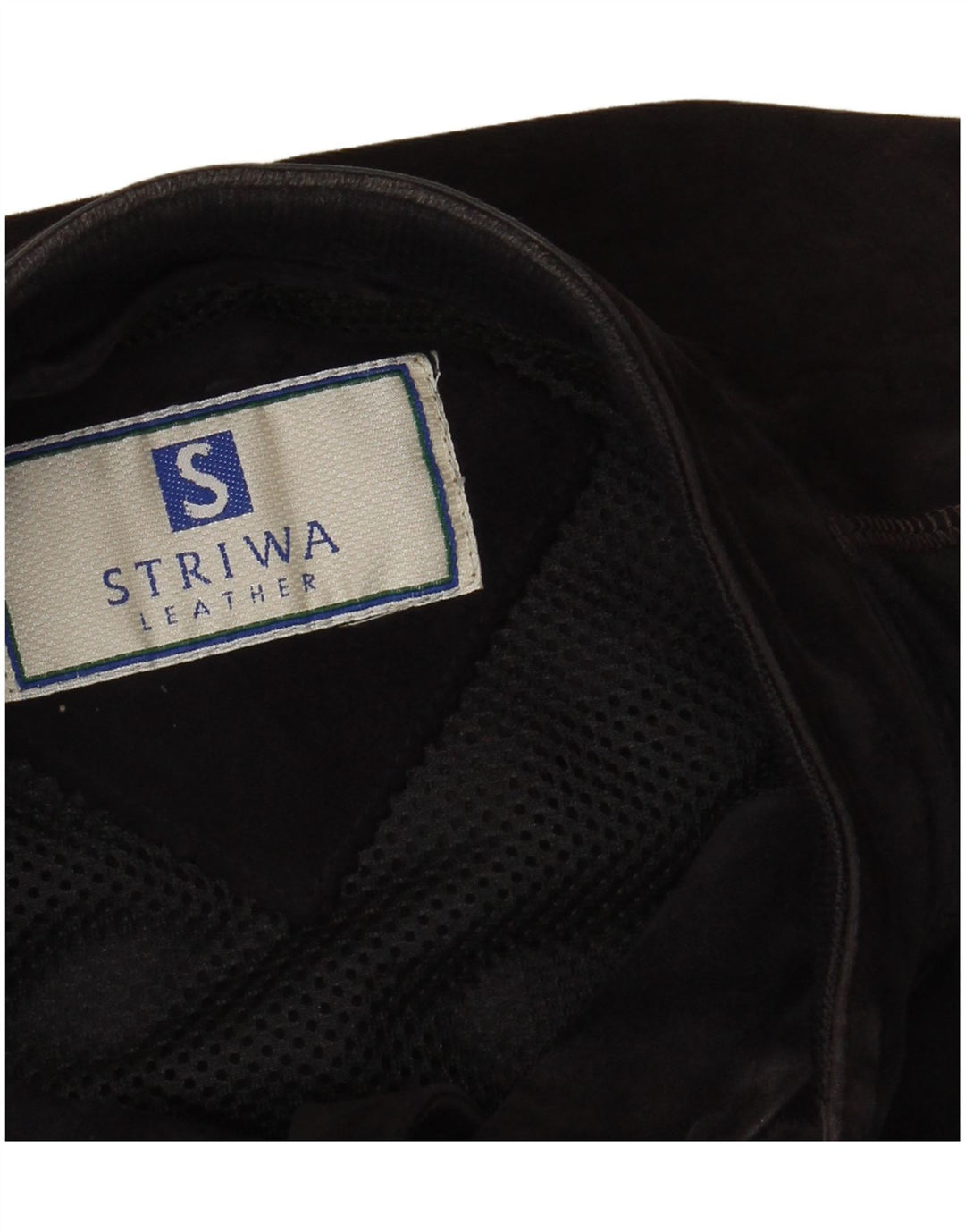 Colete masculino de camurça STRIWA UK 38 couro azul marinho médio