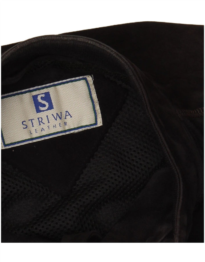 Colete masculino de camurça STRIWA UK 38 couro azul marinho médio