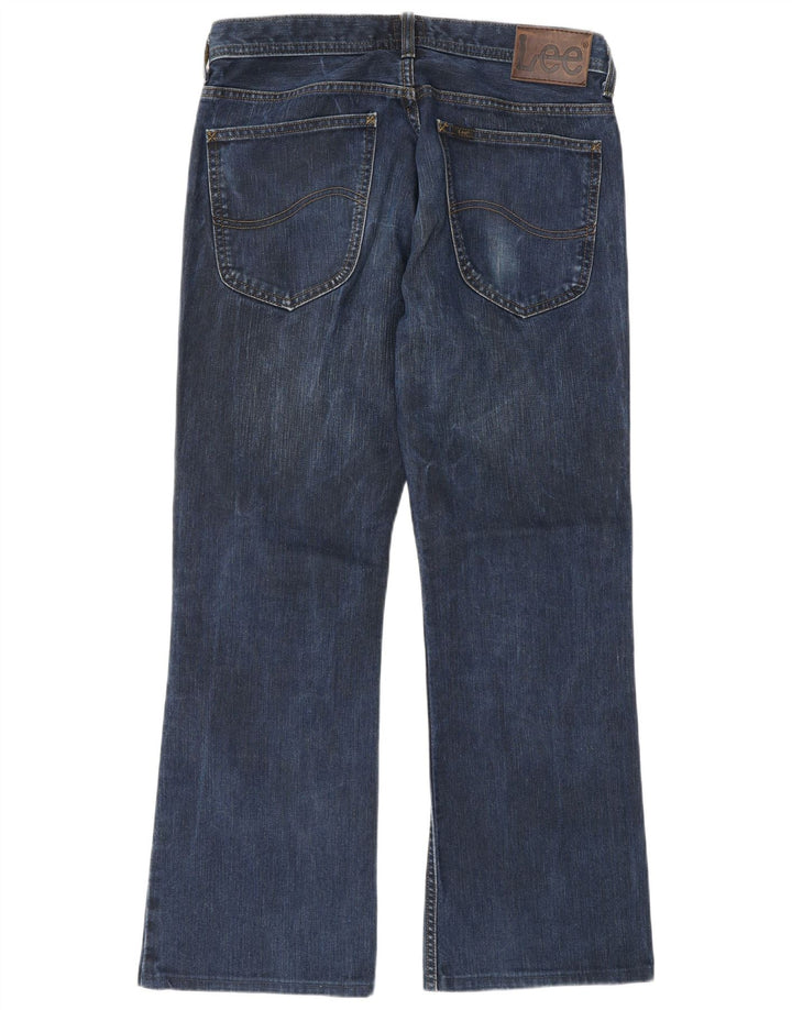 Lee Mens Denver Straight Jeans W33 L30 Azul Algodão
