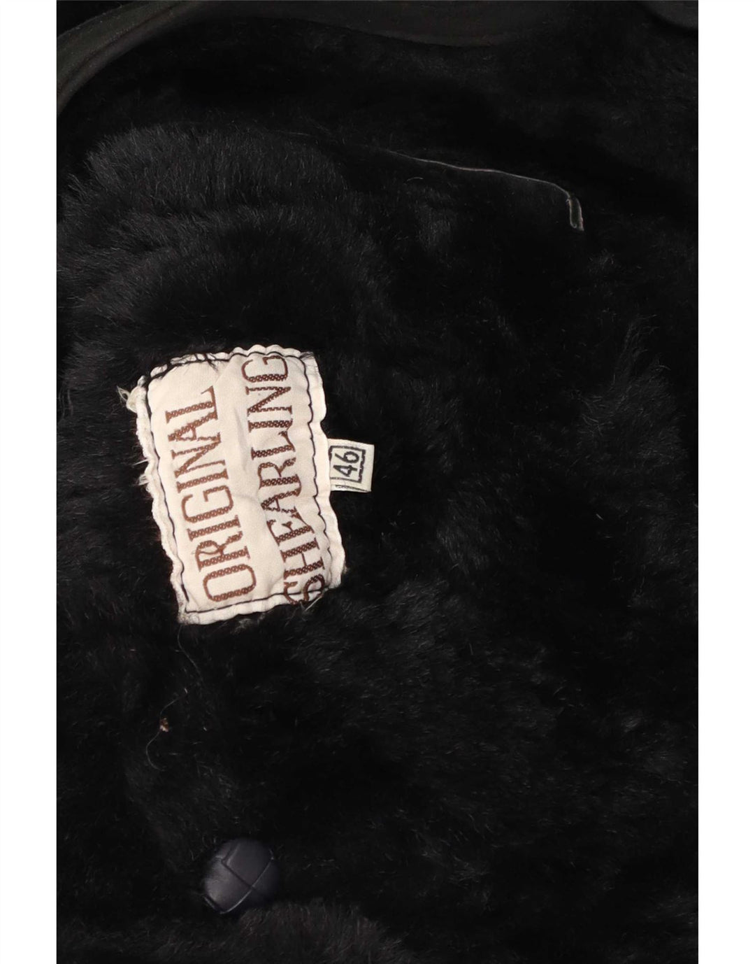 Casaco de corte grande feminino vintage IT 46 grande corte preto