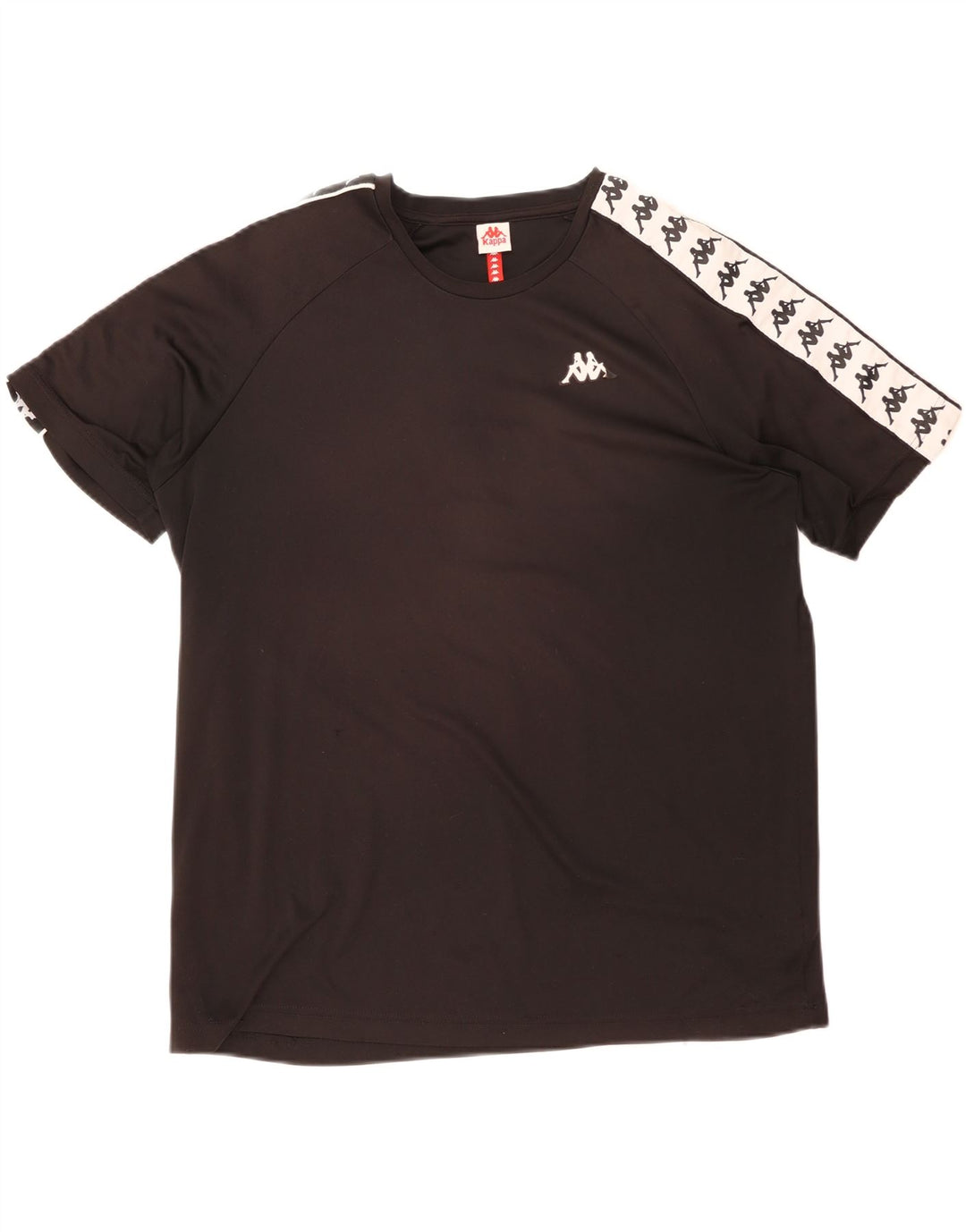 Camiseta gráfica masculina Kappa Top 2XL preto colorblock poliéster