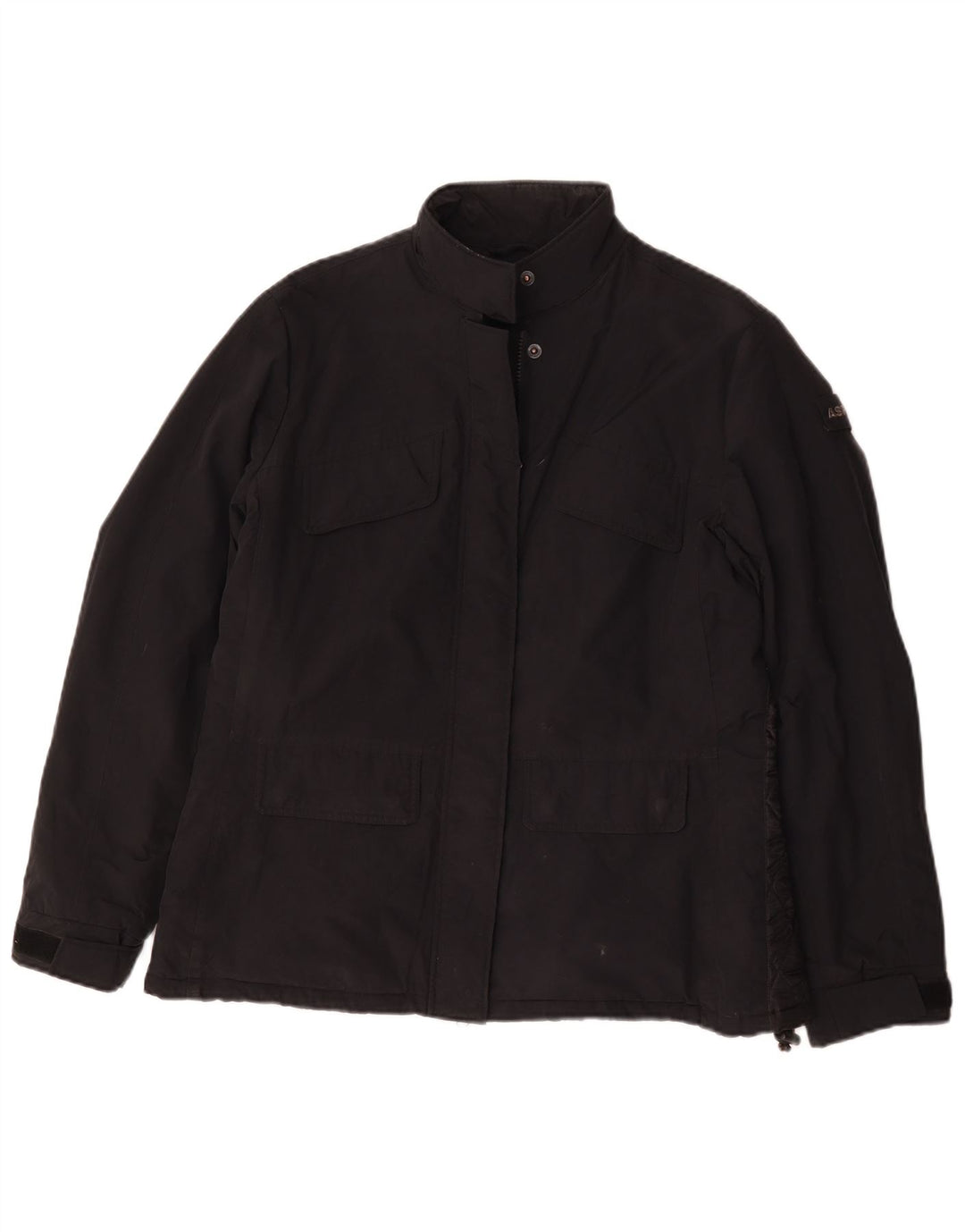 Jaqueta corta-vento feminina Aspesi UK 18 XL preto poliamida