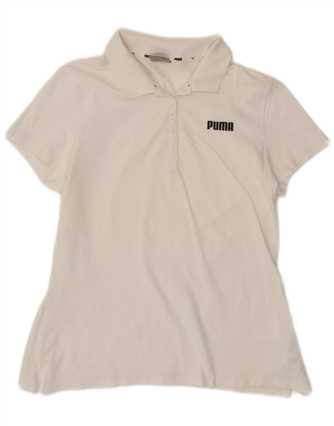 Camisa polo feminina PUMA UK 16 grande algodão branco