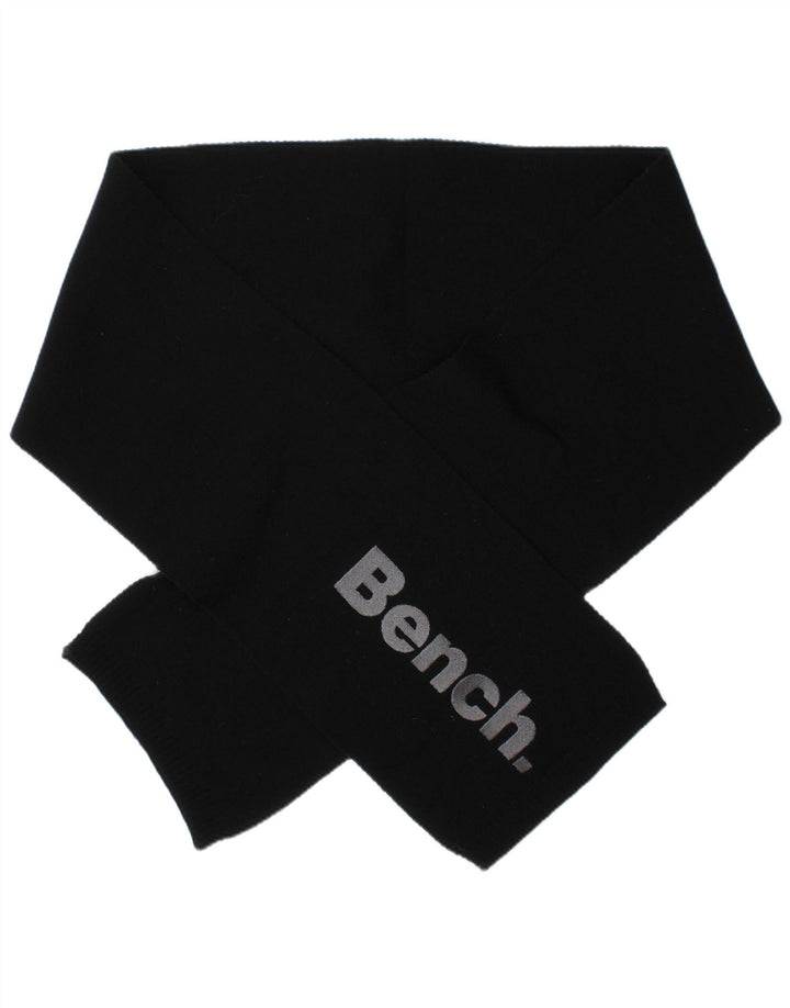 BENCH Mens Graphic Rectangle Scarf One Size Black Acrylic Modern