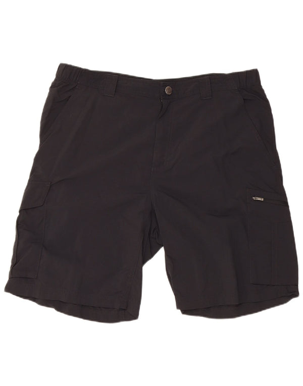 COLUMBIA Mens Omni-Shade Cargo Shorts W36 Grande Nylon Preto