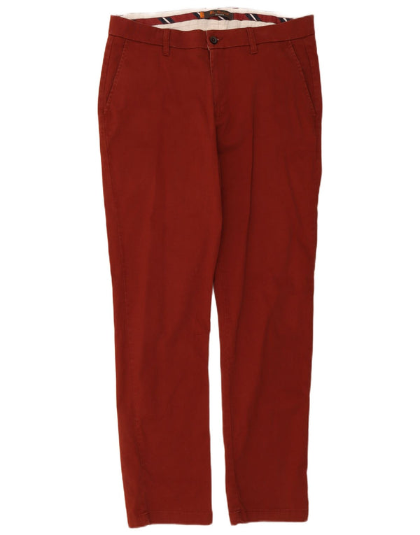 Ben Sherman Calça Chino Masculina Slim W34 L32 Algodão Borgonha