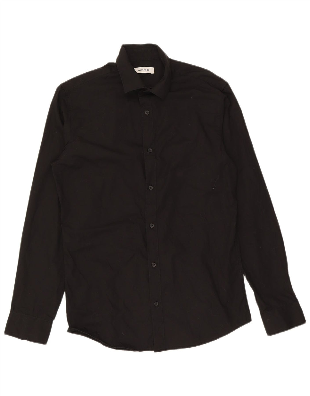 Camisa masculina Jack & Jones pequena de algodão preto