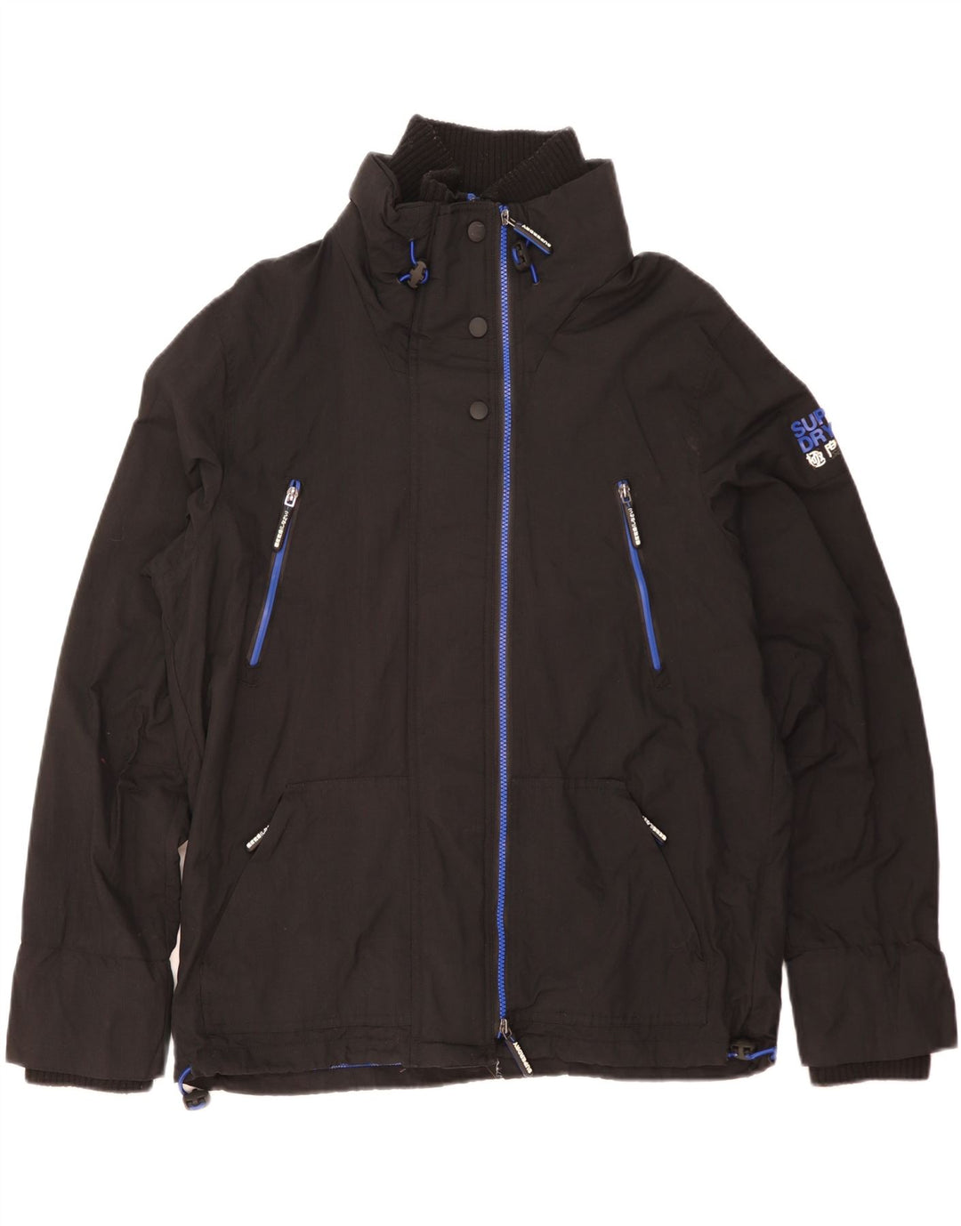 Jaqueta de chuva masculina SUPERDRY The Wind Attacker Graphic UK 44 2XL preto nylon