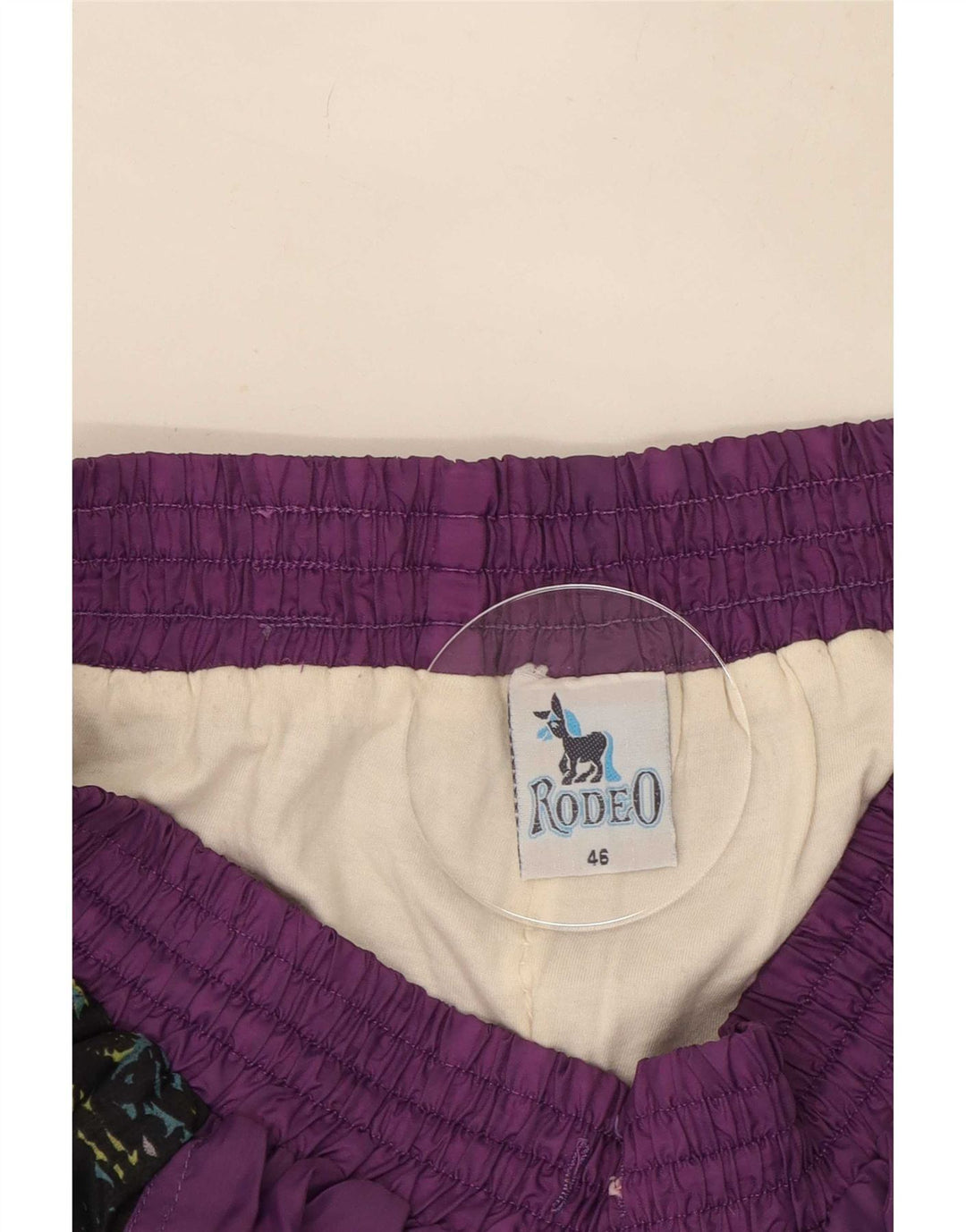 Calça de treino masculina Rodeo EU 46 pequena roxa geométrica nylon