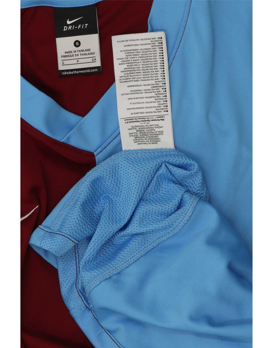 Camiseta masculina Nike Dri Fit Top pequeno colorido colorblock poliéster