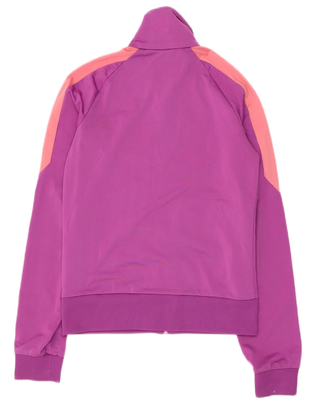 Puma Womens Tracksuit Top Jacket UK 10 Pequeno Roxo Colourblock Poliéster