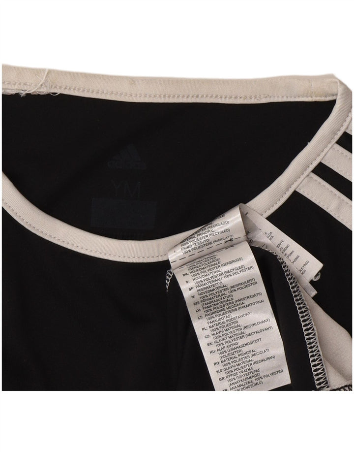 Camiseta Adidas Meninos Top 11-12 Anos Médio Preto Colorblock Poliéster