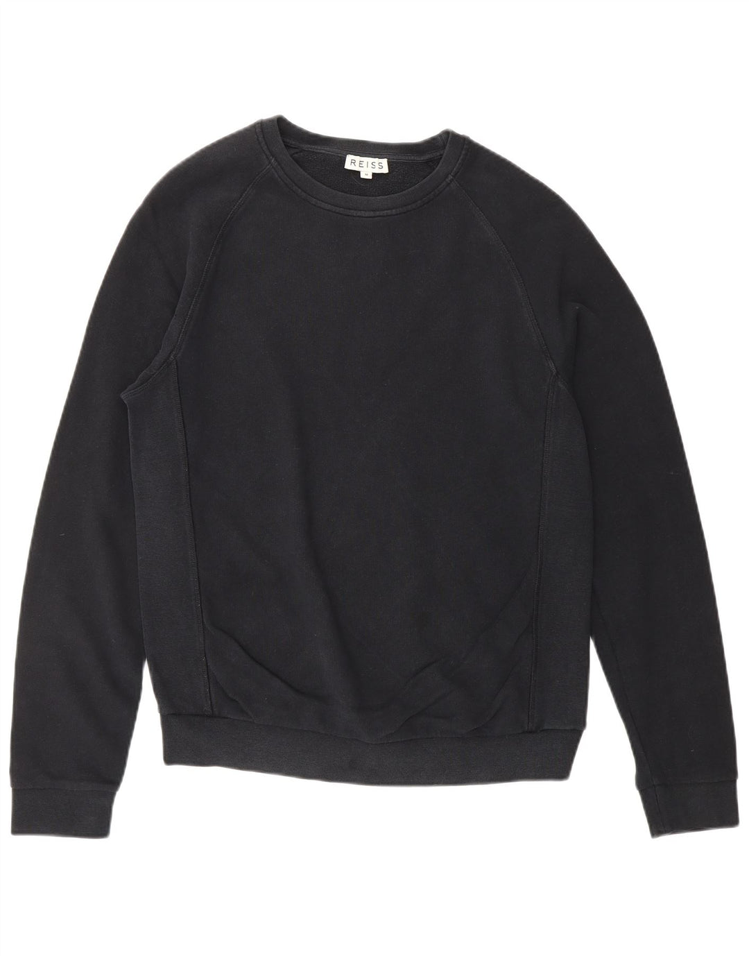 REISS moletom feminino jumper UK 14 médio azul marinho algodão