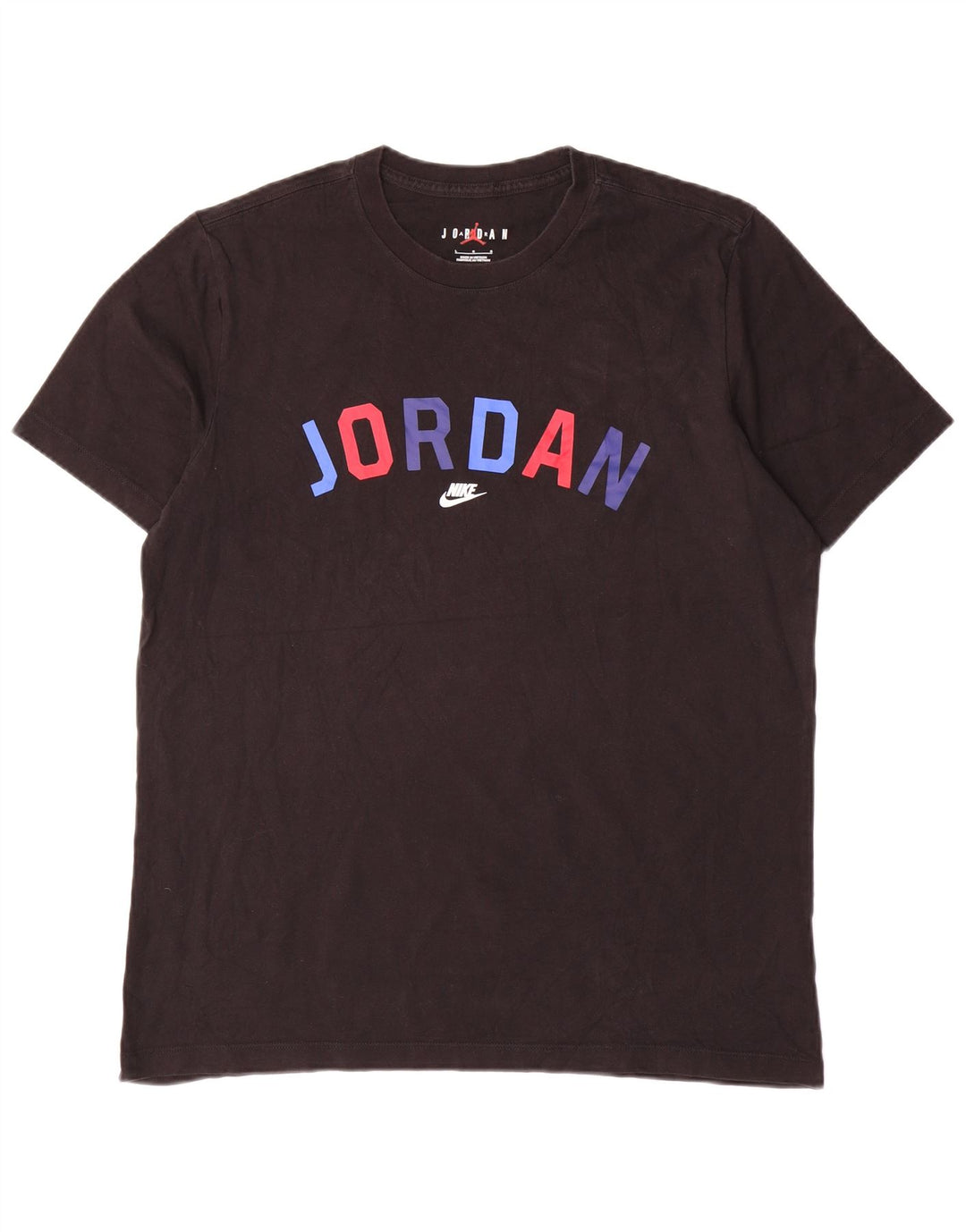 Camiseta masculina Jordan com estampa gráfica grande de algodão preto