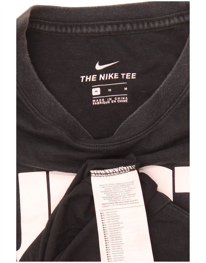 Camiseta Nike masculina gráfica Top médio algodão preto