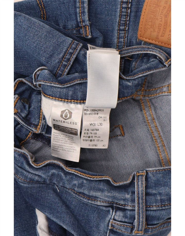 Calça jeans feminina Levi's 724 High Rise Straight W31 L32 Azul Lyocell
