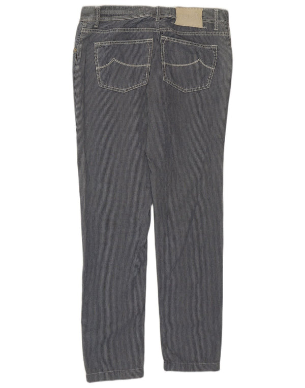 Calça masculina slim casual Jacob Cohen W38 L31 algodão listrado azul