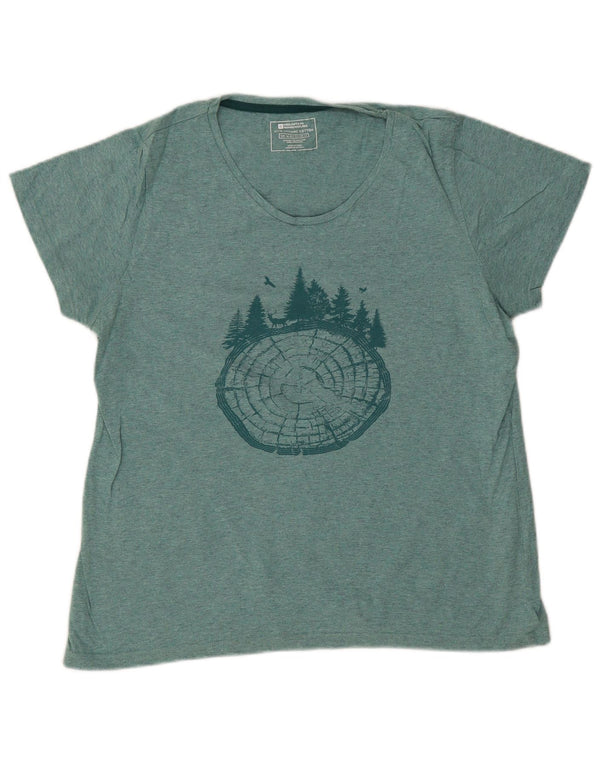 Camiseta feminina gráfica Mountain Warehouse UK 16 grande verde