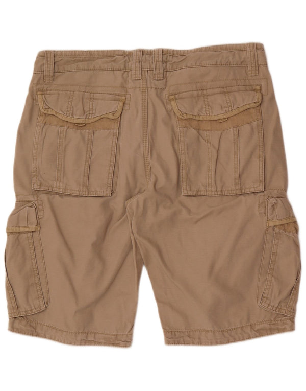 Shorts cargo masculino Fat Face W36 grande algodão bege