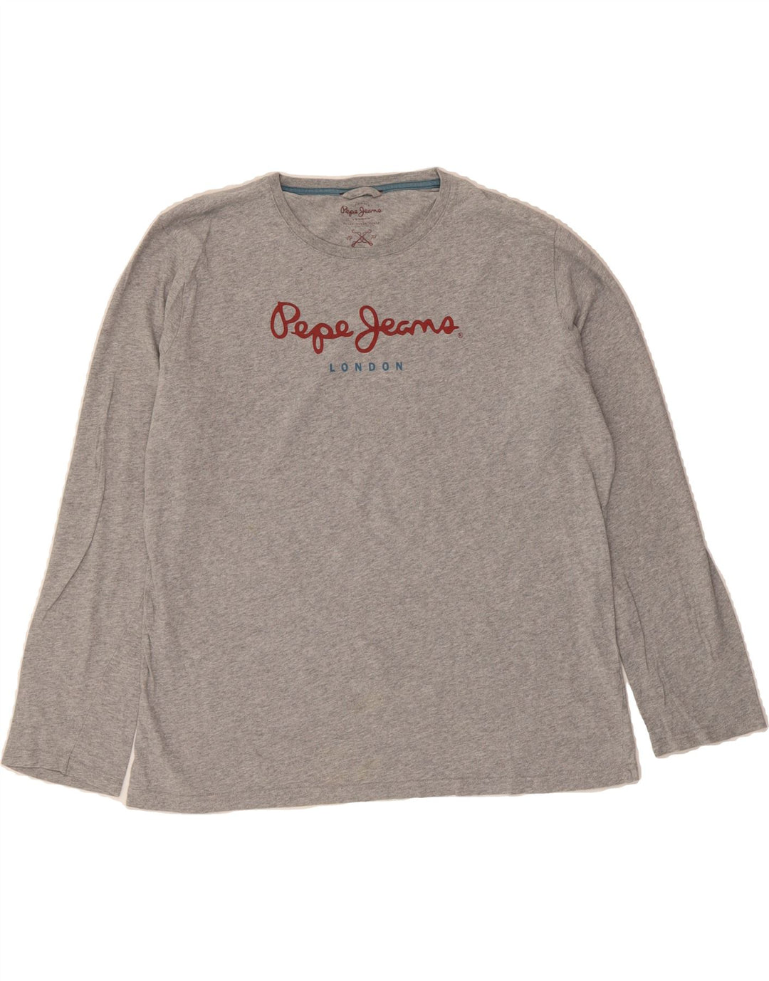 PEPE JEANS Mens London Graphic Top Long Sleeve XL Grey Cotton Vintage PEPE Jeans and Second-Hand PEPE Jeans from Messina Hembry 