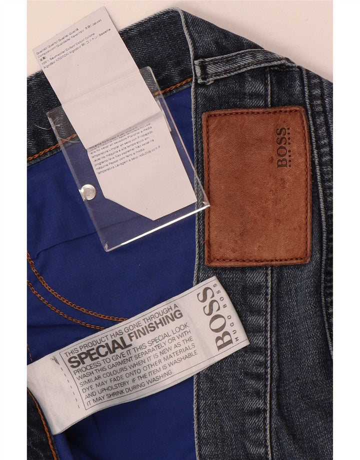 Hugo Boss Mens Straight Jeans W40 L32 Azul Algodão