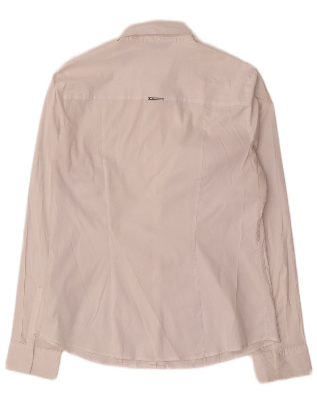 Camisa feminina Marks & Spencer Autograph Reino Unido 12 algodão branco médio