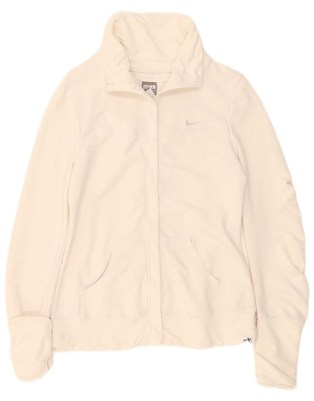 Nike Womens Tracksuit Top Jacket UK 14/16 Grande Branco