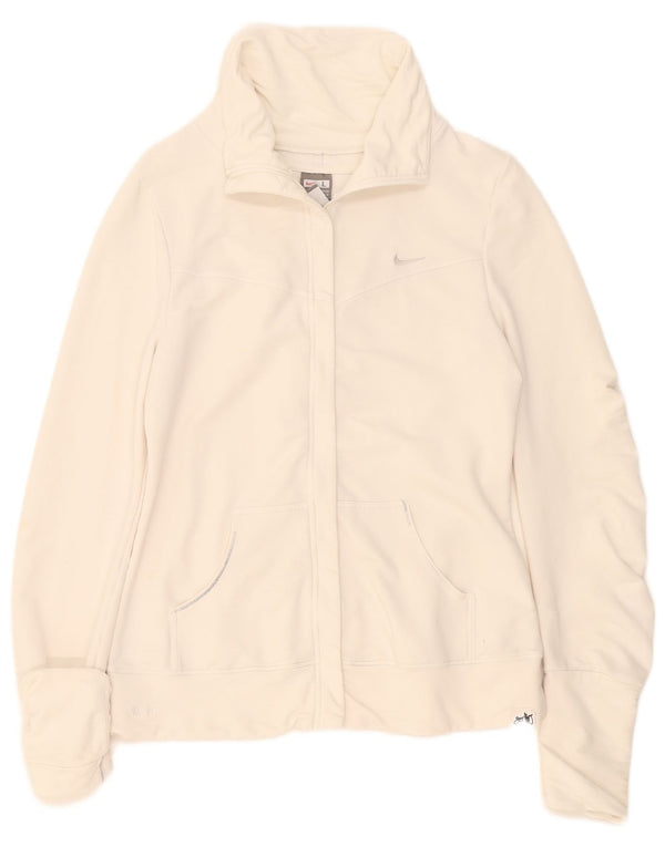 Nike Womens Tracksuit Top Jacket UK 14/16 Grande Branco