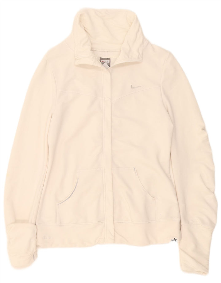 Nike Womens Tracksuit Top Jacket UK 14/16 Grande Branco
