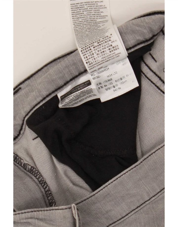 Calça jeans masculina Levi's 511 Tapered Slim W34 L32 cinza algodão