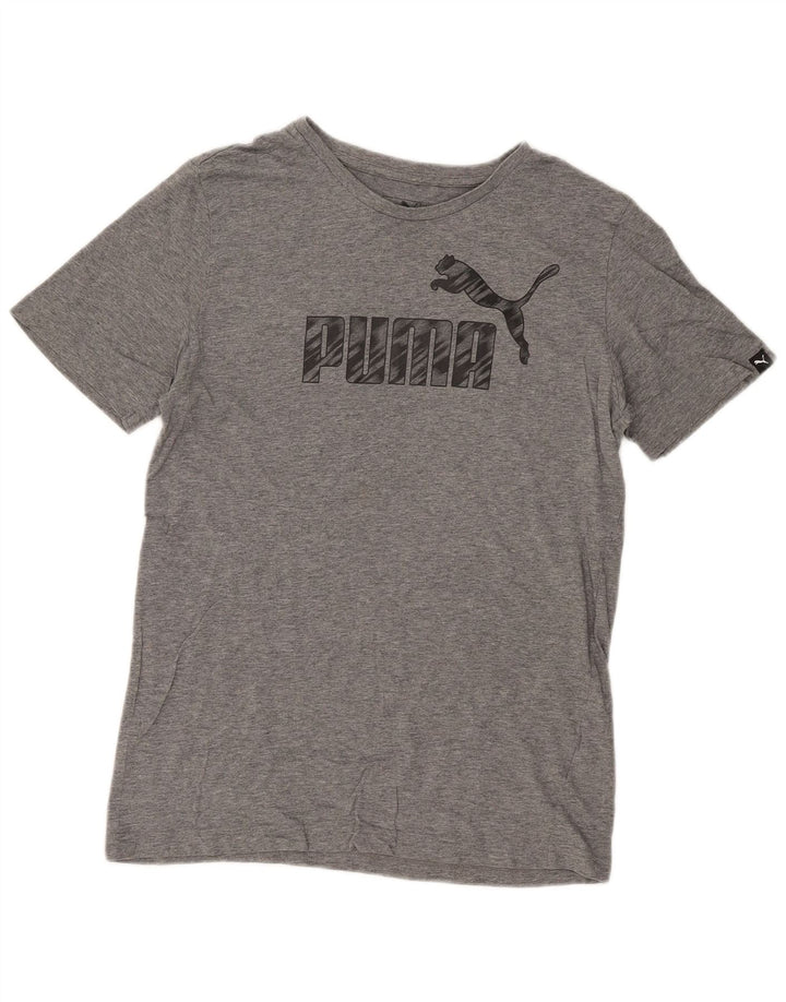 Puma Camiseta Masculina Graphic Top Pequeno Cinza