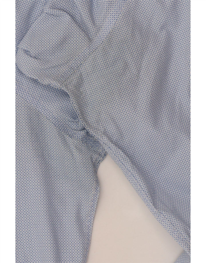 Camisa masculina Tommy Hilfiger Regular Fit algodão manchado azul médio