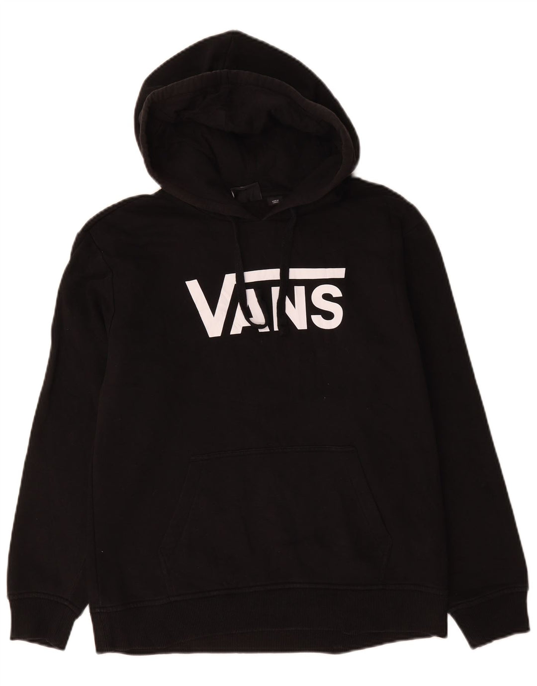 Vans masculino gráfico moletom com capuz médio algodão preto