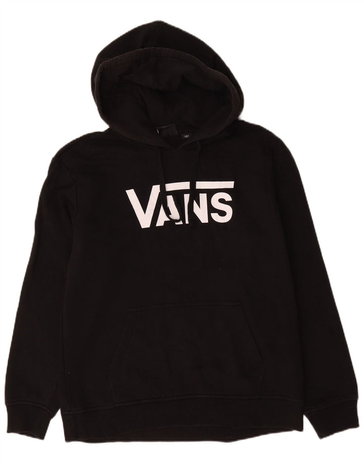 Vans masculino gráfico moletom com capuz médio algodão preto