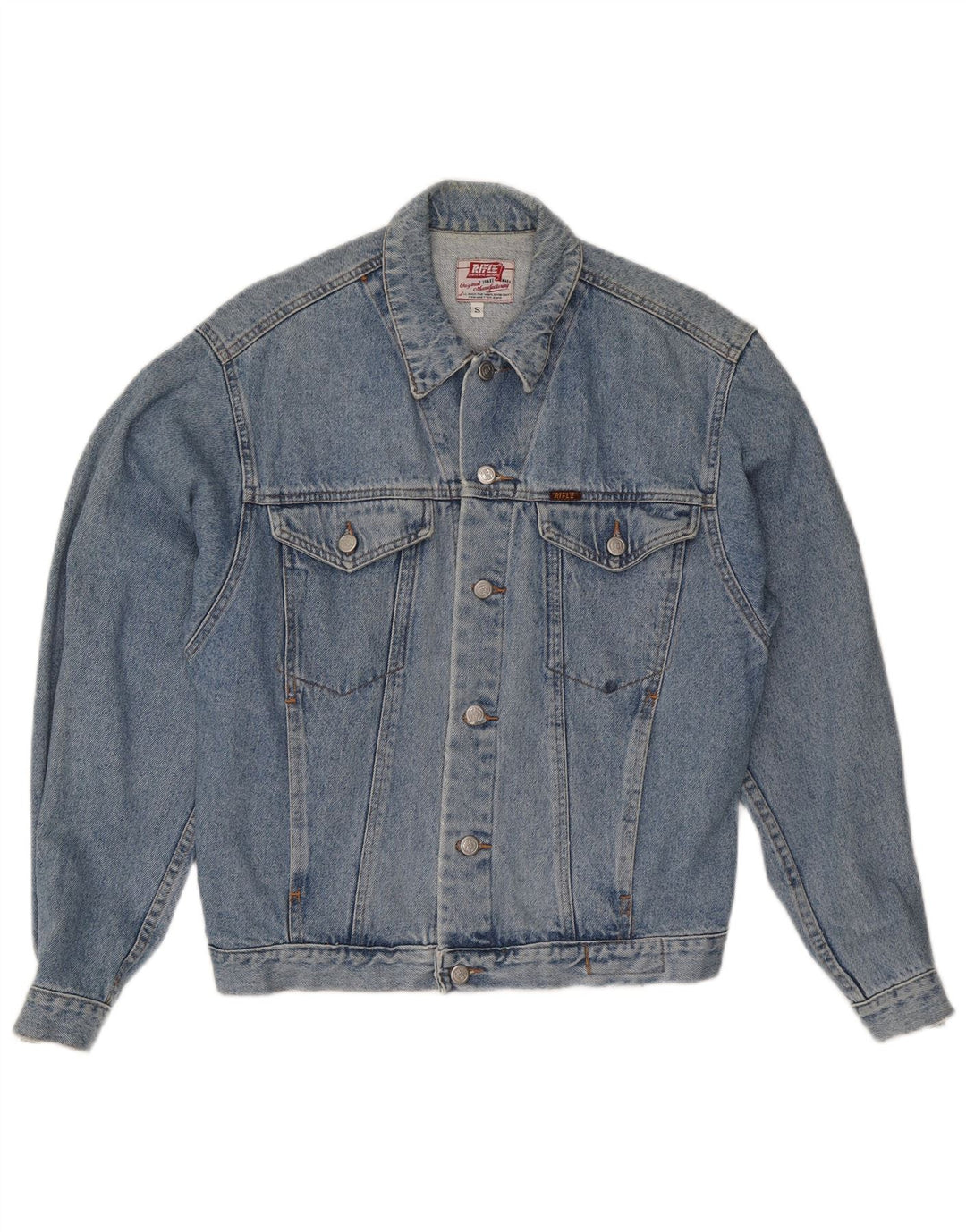 Jaqueta jeans masculina Rifle UK 36 pequena azul