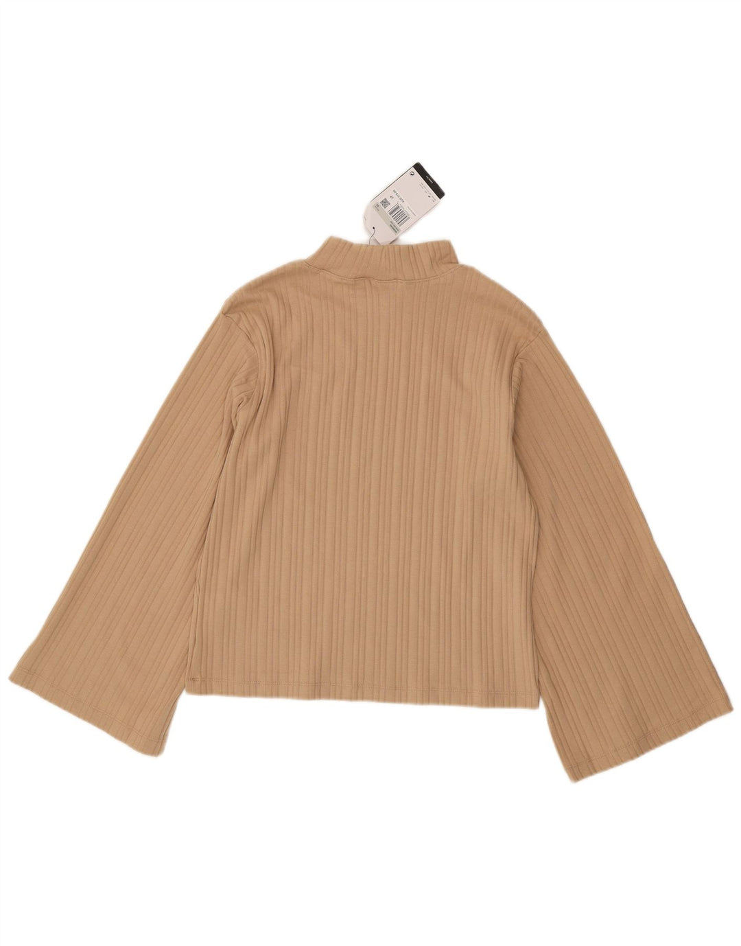 Top feminino Nike manga comprida UK 6 XS algodão bege