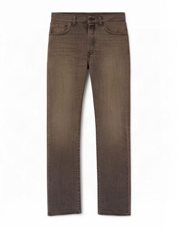 Calça jeans feminina Levi's 501 Straight W30 L32 cinza algodão