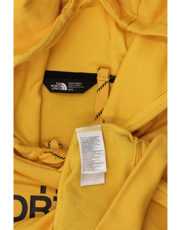 Suéter com capuz gráfico masculino The North Face poliéster amarelo médio