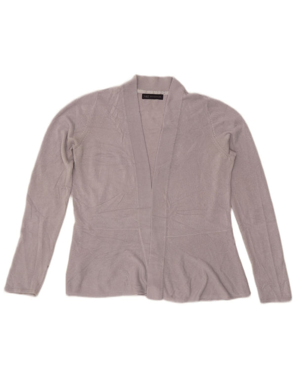 Suéter de cardigã aberto feminino Marks & Spencer Reino Unido 12 cinza médio acrílico