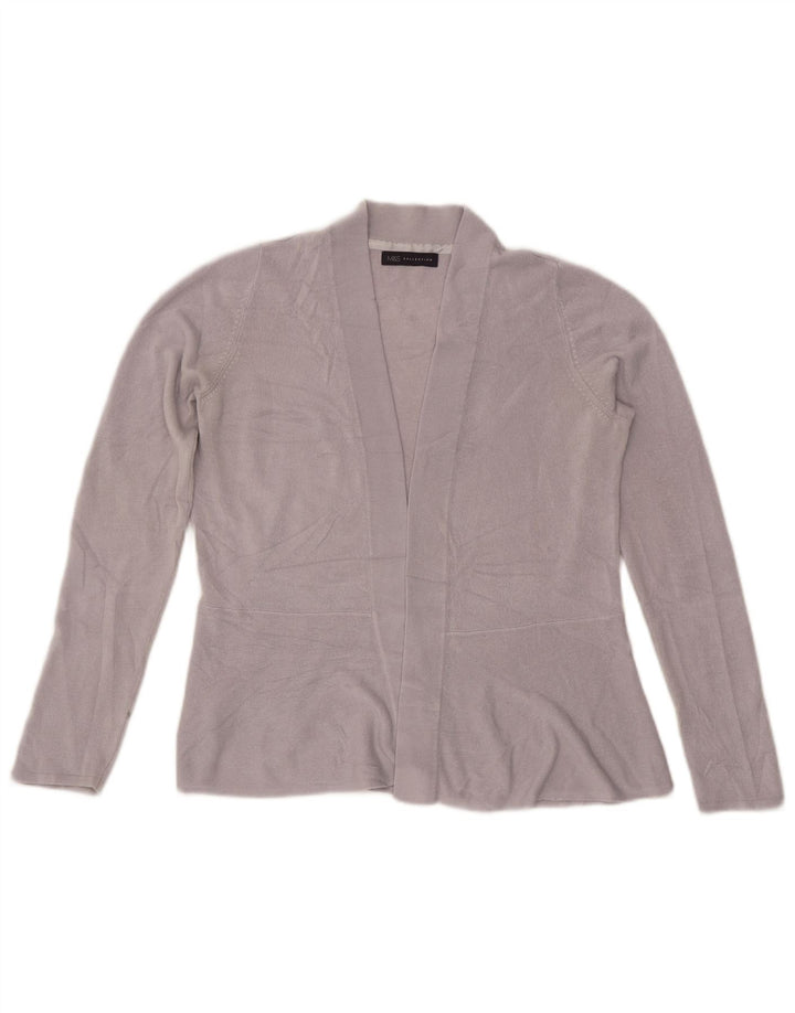 Suéter de cardigã aberto feminino Marks & Spencer Reino Unido 12 cinza médio acrílico